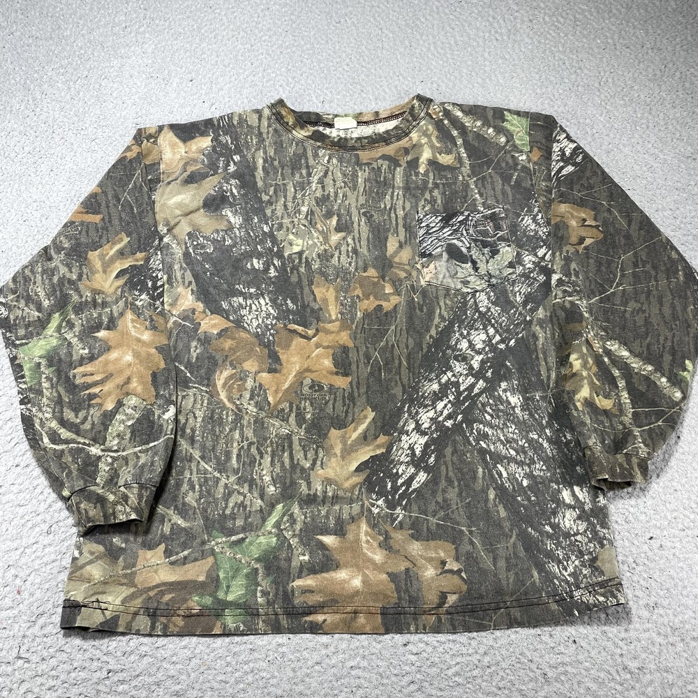 Trail Crest Shirt Mens Big 1X Camo Pocket Long Sleeve Hunting Tee Outdoor‎